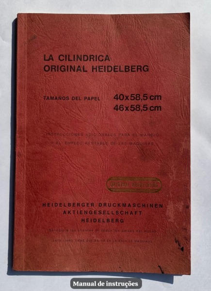 Vende-se Heidelberg original cilíndrica - KSBA 46x58,5cm
