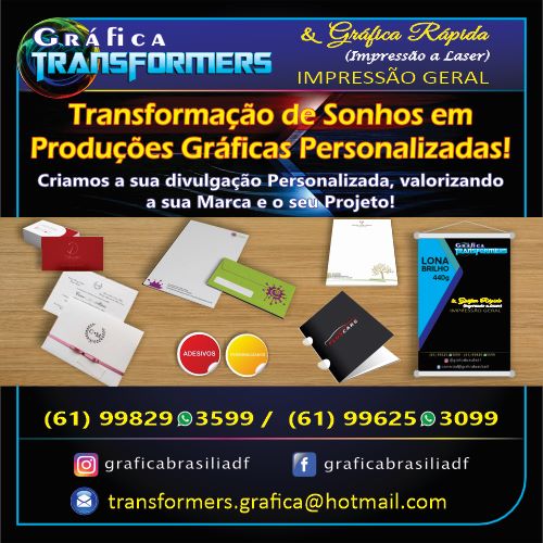 * Talões em Geral * Blocos de Pedido * Blocos de Orçamento * Blocos de Recibo * Blocos de controle * Comandas * Notas Fiscais * Receituários * Papel Timbrado * Envelopes Personalizados * Banners (Para: Publicidade - Eventos - Aniversários) * Adesivo Digital * Convites Simples * Livretos * Marca Páginas * Cartão de Visita * Cartão Fidelidade * Panfletos * Folders * Cartões de Visitas * Encartes * Cartazes * Rifas * Pastas Personalizadas * Calendários * Etc.