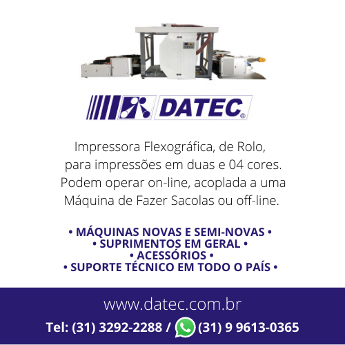 Datec Comércio e Indústria • PRÉ-IMPRESSÃO • IMPRESSÃO • ACABAMENTO :: Impressoras Offset - Duplicadores Digitais - Impressoras Digitais e a Laser - Guilhotinas - Cortadeira de Cartões - Dobradeiras - Numeradoras - Encadernadoras - Grampeadores - Serrilhadeiras - Furadeiras - Envernizadoras - Laminadoras e Plastificadoras - Envelopadoras - Máquinas de Corte e Vinco - Gravadoras de Chapas - CtP - Alceadeiras - Máquinas de Dobra, Grampo e Refile - Lombada Quadrada. • MÁQUINAS NOVAS E SEMI-NOVAS • SUPRIMENTOS EM GERAL • ACESSÓRIOS • SUPORTE TÉCNICO EM TODO O PAÍS.