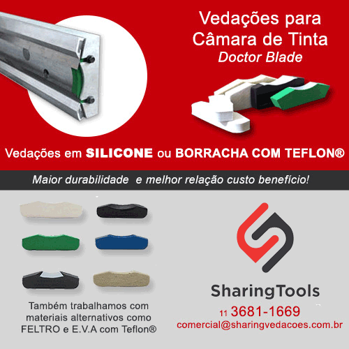 SHARING VEDAÇÕES® • Vedações para Câmara de Tinta Doctor Blade :: Fabricamos Vedações para todos os tipos de Câmara (Doctor Blade). Maior durabilidade e melhor relação custo benefício! Trabalhamos com Materiais em E.V.A diversas durezas, com Teflon, feltro e borracha com garantia.