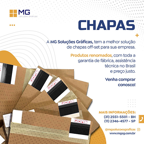 A MG Soluções Gráficas, tem a melhor solução de chapas off-set para sua empresa. Produtos renomados, com toda a garantia de fábrica, assistência técnica no Brasil e preço justo. Venha comprar conosco!