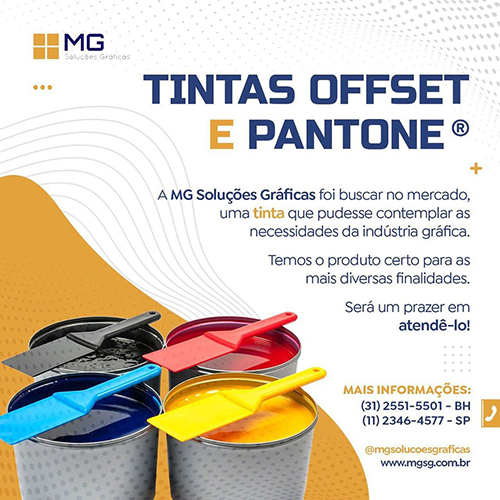 A MG Soluções Gráficas foi buscar no mercado, uma tinta que pudesse contemplar as necessidades da indústria gráfica. Temos o produto certo para as mais diversas finalidades. Será um prazer em atendê-lo!