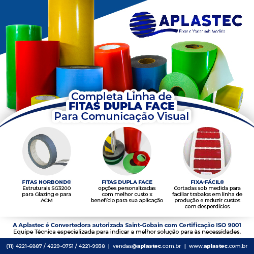 Completa linha de FITAS DUPLA FACE para Comunicação Visual