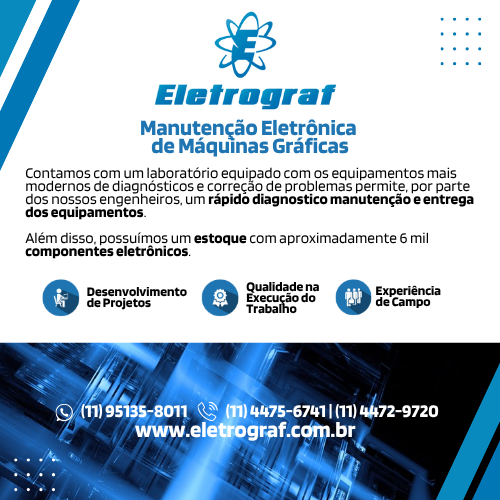 Eletrograf | Manutenção Eletrônica de Máquinas Gráficas. Contamos com um laboratório equipado com os equipamentos mais modernos de diagnósticos e correção de problemas permite, por parte dos nossos engenheiros, um rápido diagnostico manutenção e entrega dos equipamentos. Além disso, possuímos um estoque com aproximadamente 6 mil componentes eletrônicos.