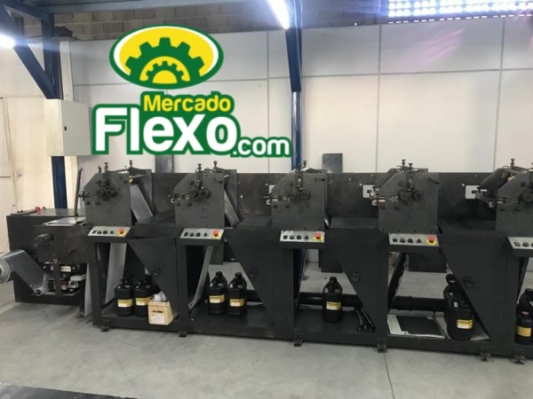 Flexográfica Etirama Superflexo 250mm, 5 cores + 1 verniz UV Flexográfica Etirama Superflexo 250mm, 5 cores + 1 verniz UV