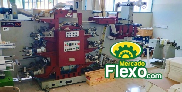 Flexográfica ETIRAMA WINE 250mm, 7 cores, UV, conservadísima!